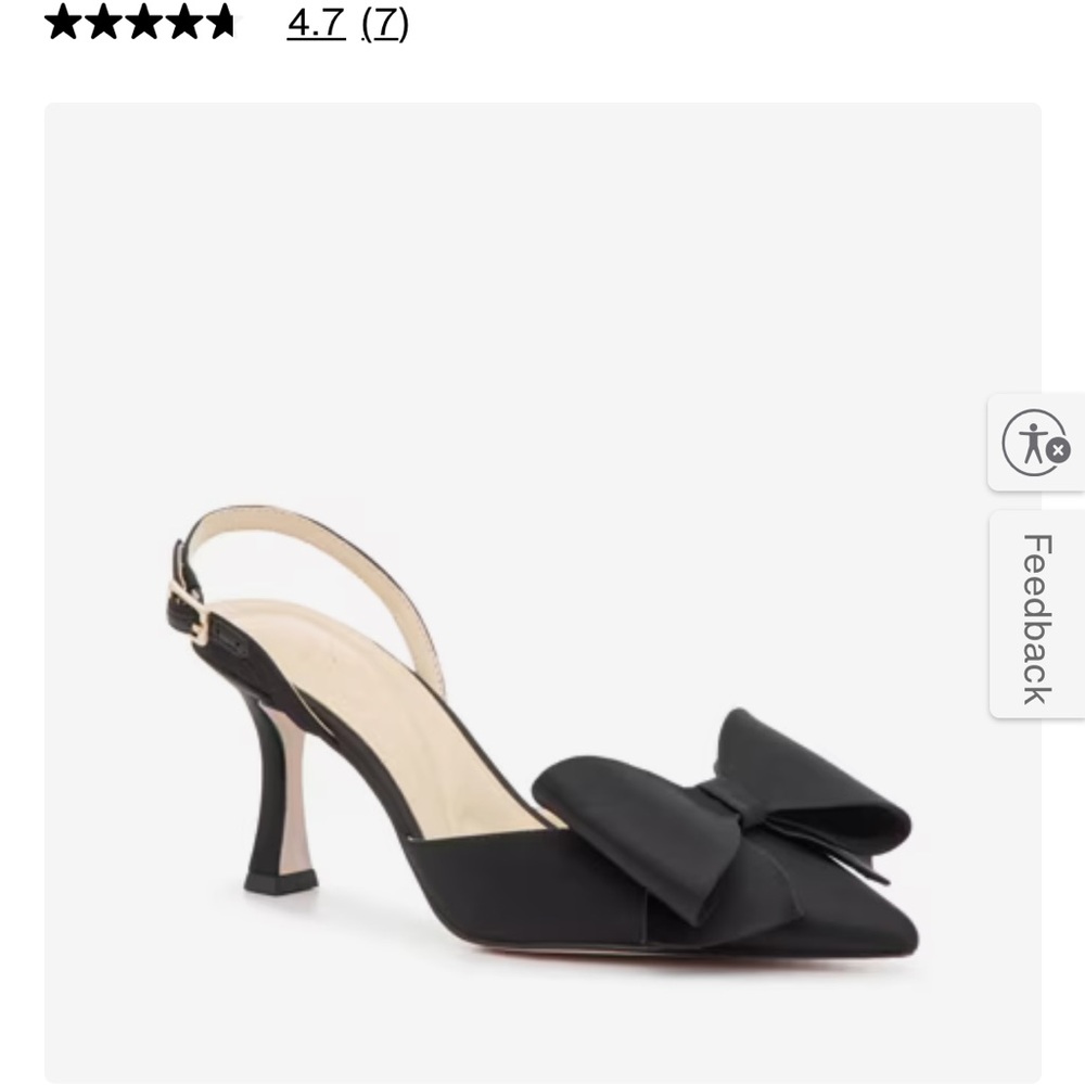Jessica Simpson Black Bow Slingback Heels